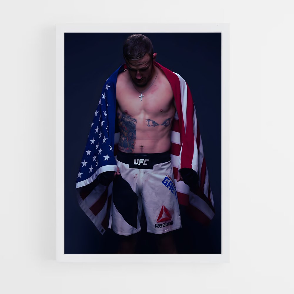 Poster Gaethje en Action – affiche MMA (vue 3)